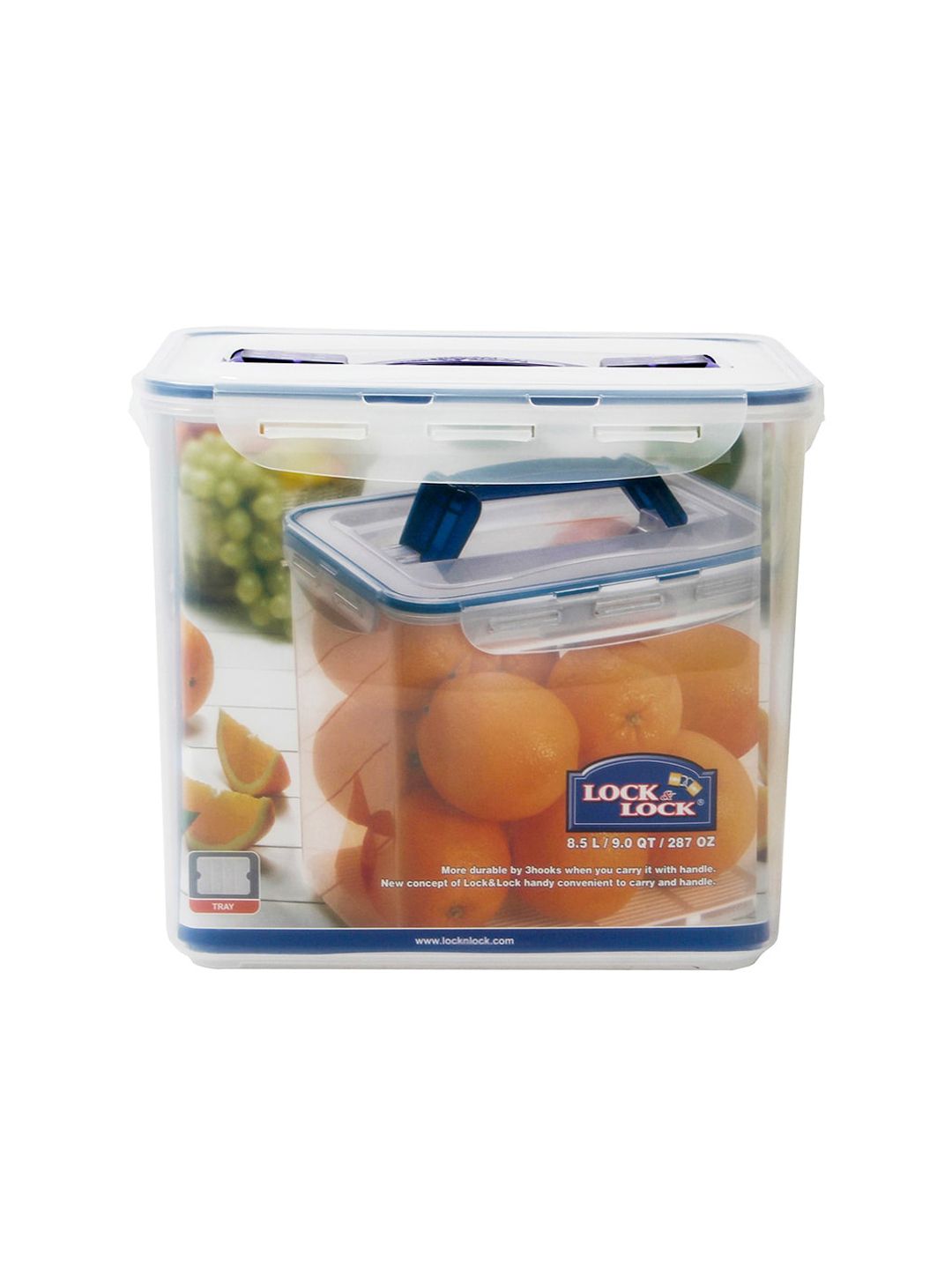 Lock & Lock Transparent Plastic Airtight Food Storage Container With Leakproof Lid 8.5 L Price in India
