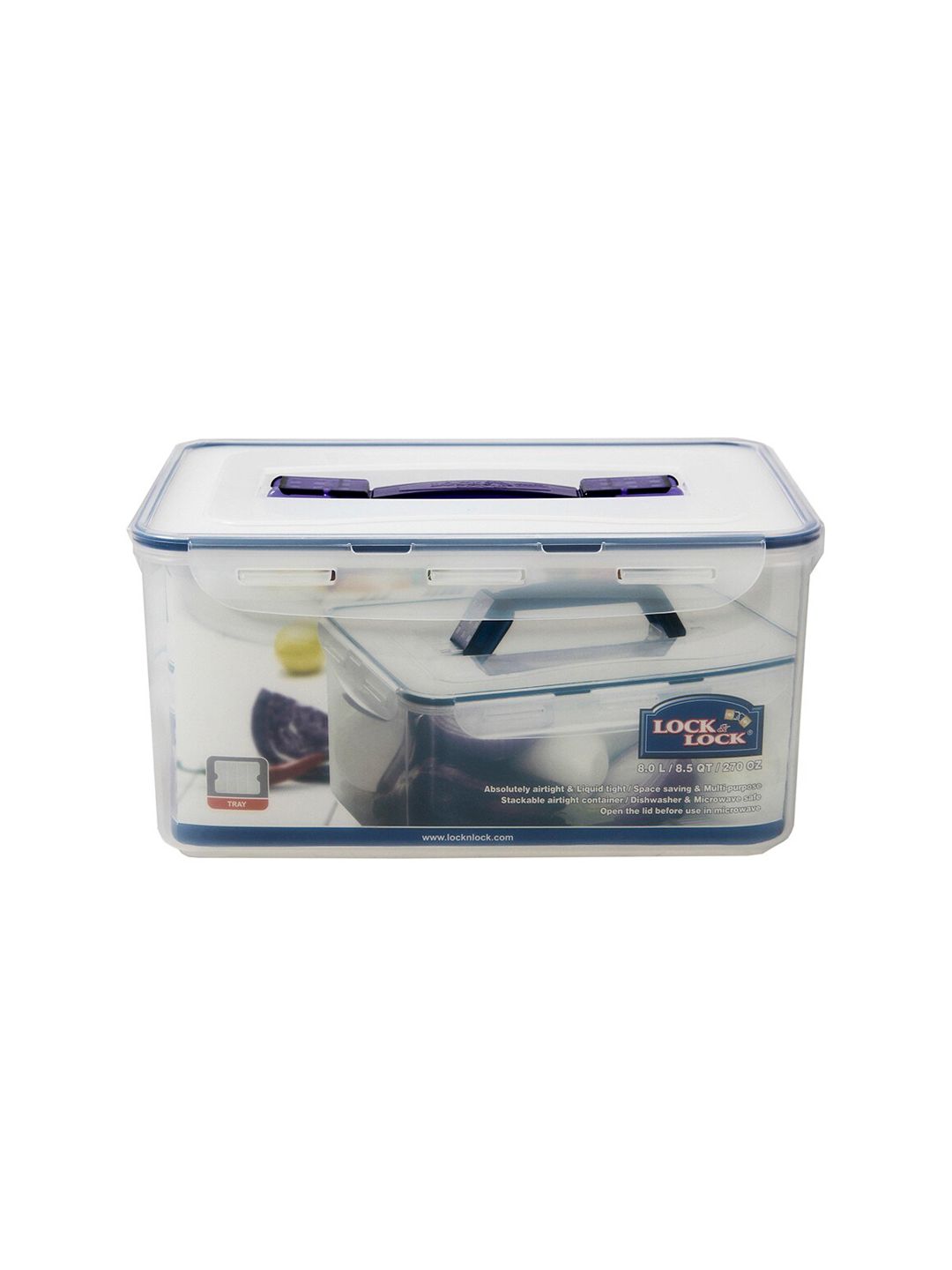 Lock & Lock Transparent Plastic Airtight Food Storage Container With Leakproof Lid 8 L Price in India