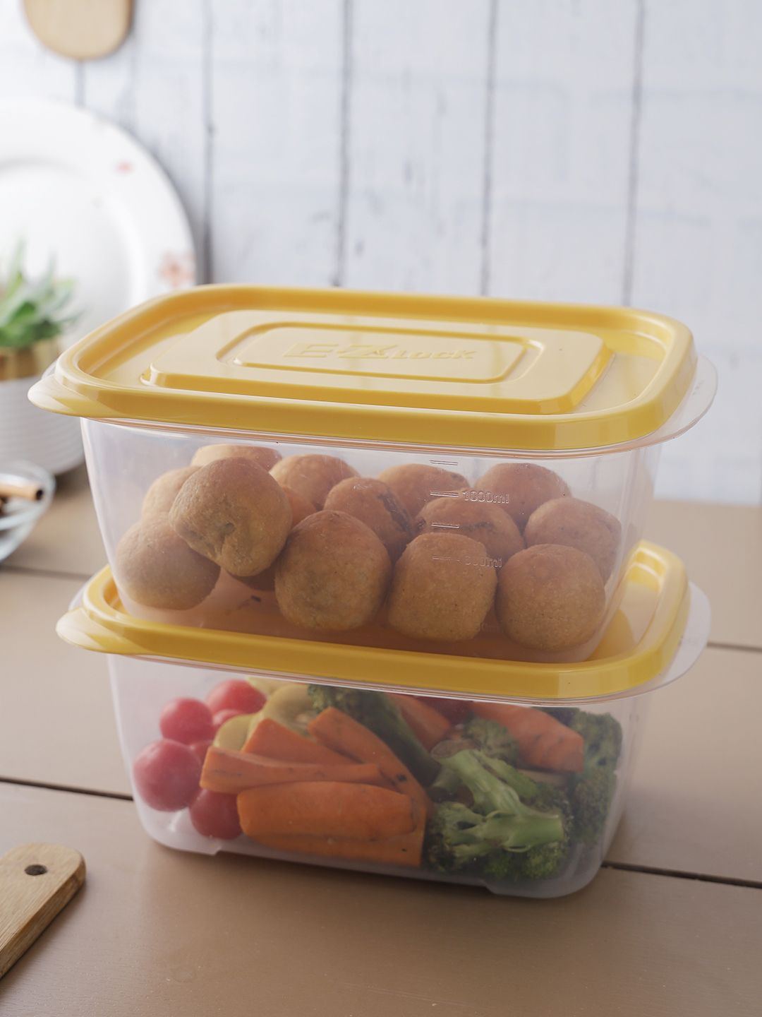 Lock & Lock Set Of 2 Transparent Plastic Food Storage Container 1.32 L Price in India