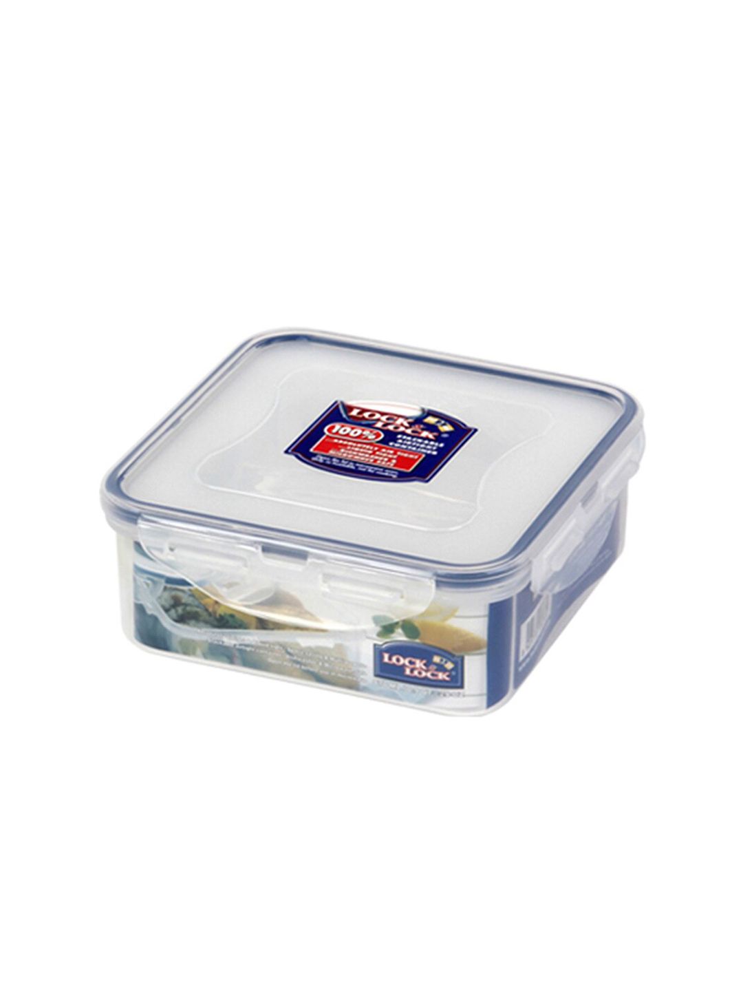 Lock & Lock Transparent Square Plastic Airtight Storage Container With Leakproof Lid 870ml Price in India