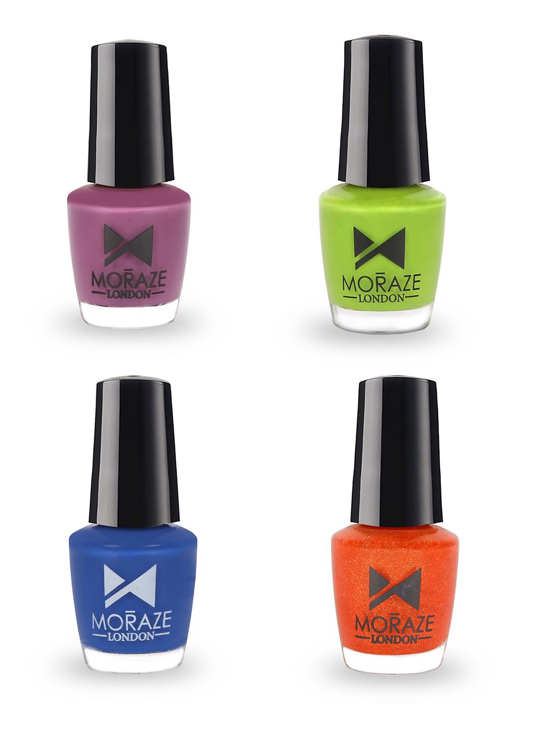 Moraze Pack of 4 Magic Moment,Ibiza Sunset,Hydrogen,Forest Nail Polish -5ml Each