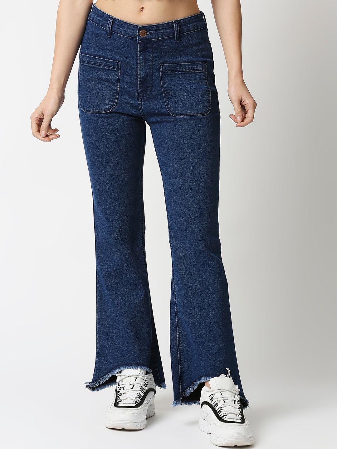 High Star Women Blue Bootcut High-Rise Jeans Price in India