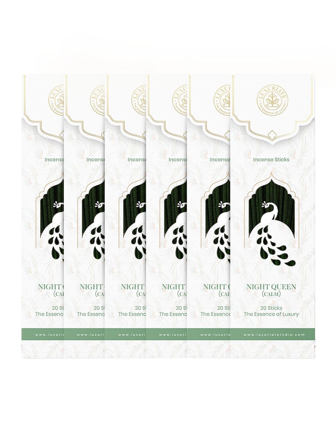 LUXURIATE Set Of 6 Black & White Nightqueen Natural & Non-Toxic Incense Sticks