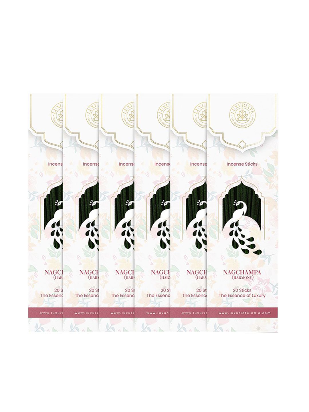 LUXURIATE Set Of 6 Fragrance Incense Sticks