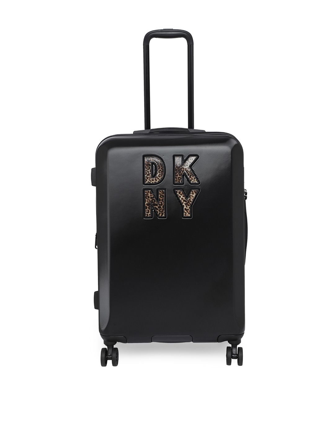 DKNY Black Solid Hard-Sided Medium Trolley Suitcase Price in India