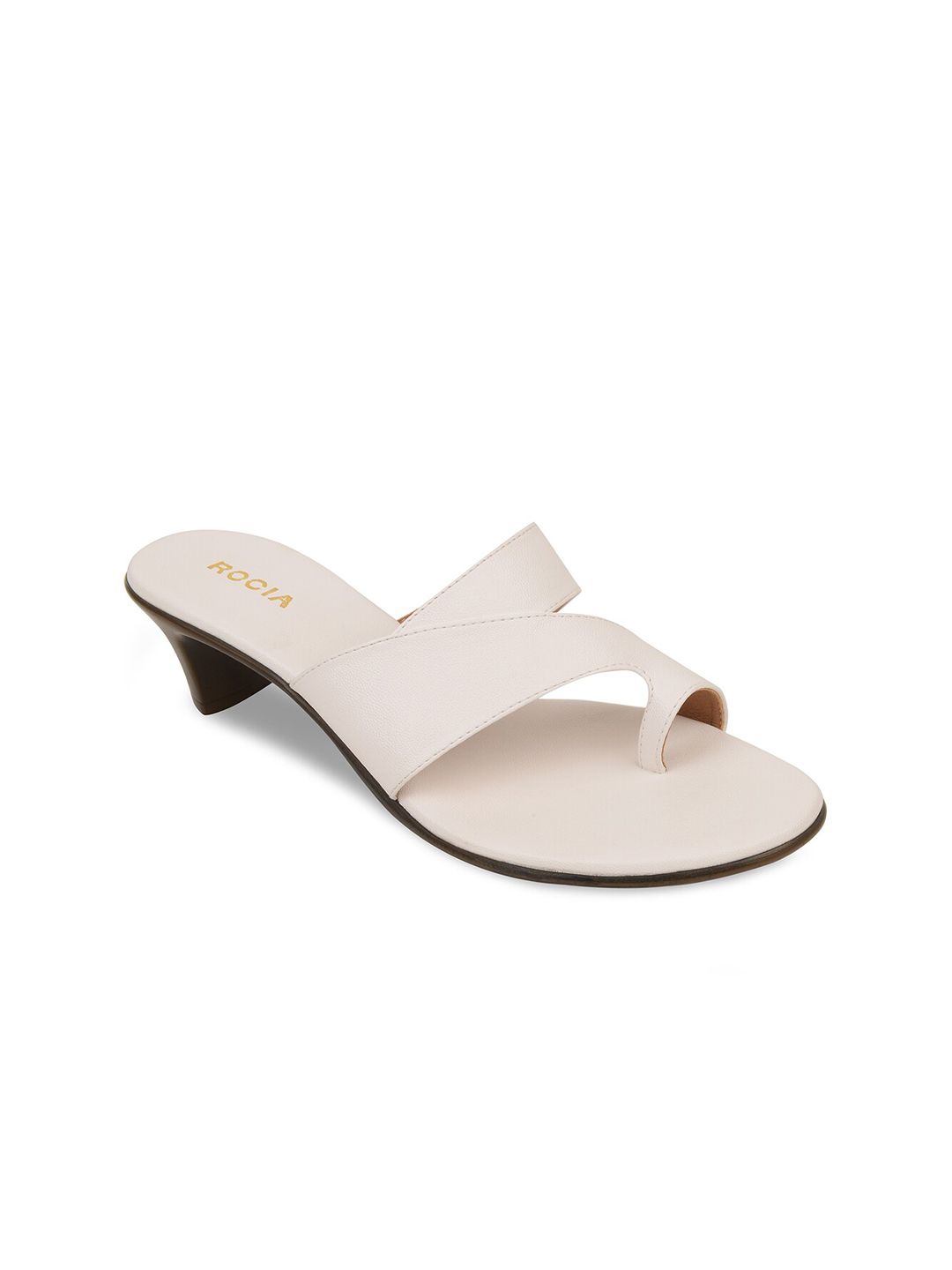 Rocia White Block Sandals Price in India