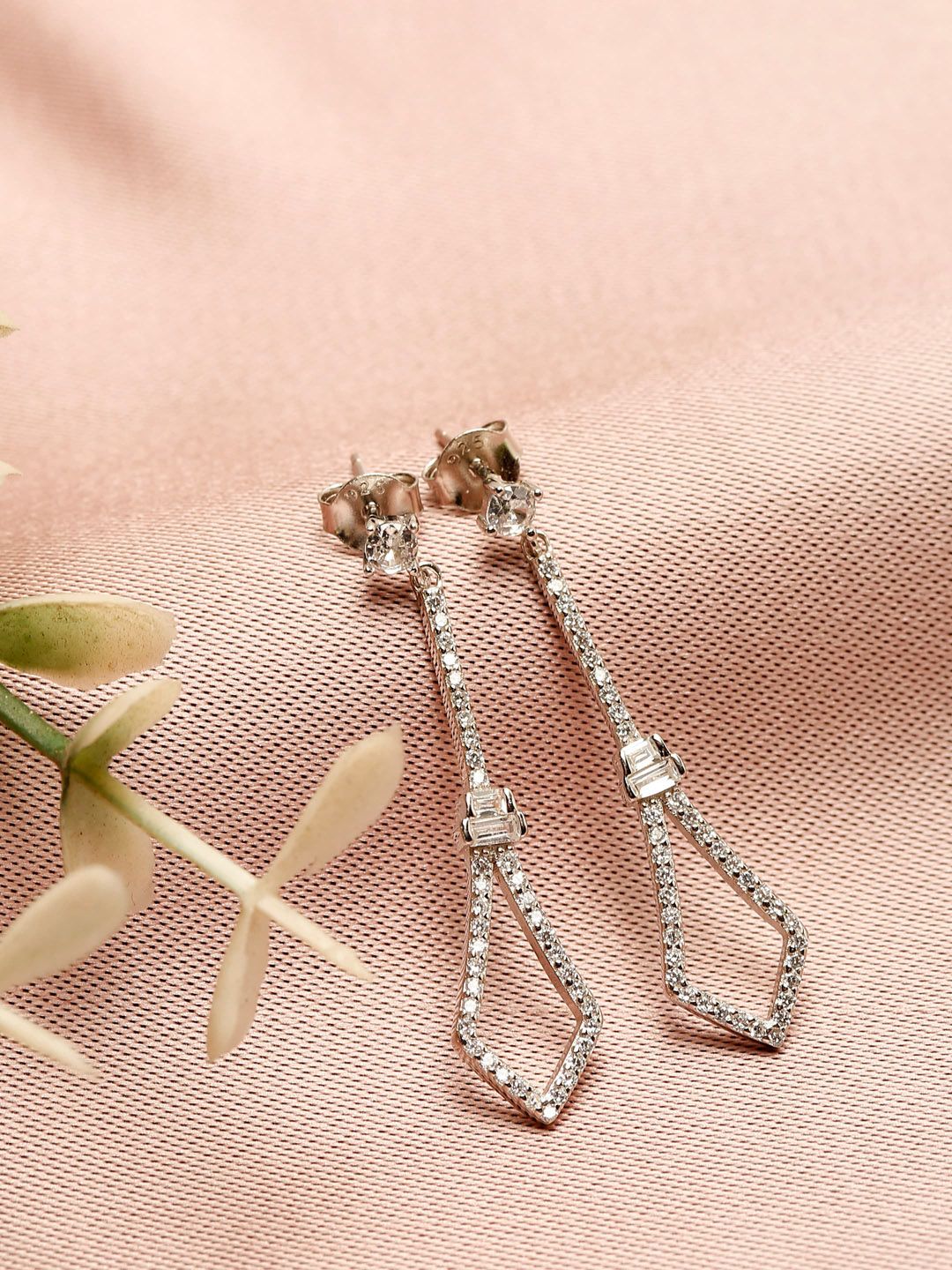 GIVA 925 Sterling Silver Spear Silver Earrings Price in India