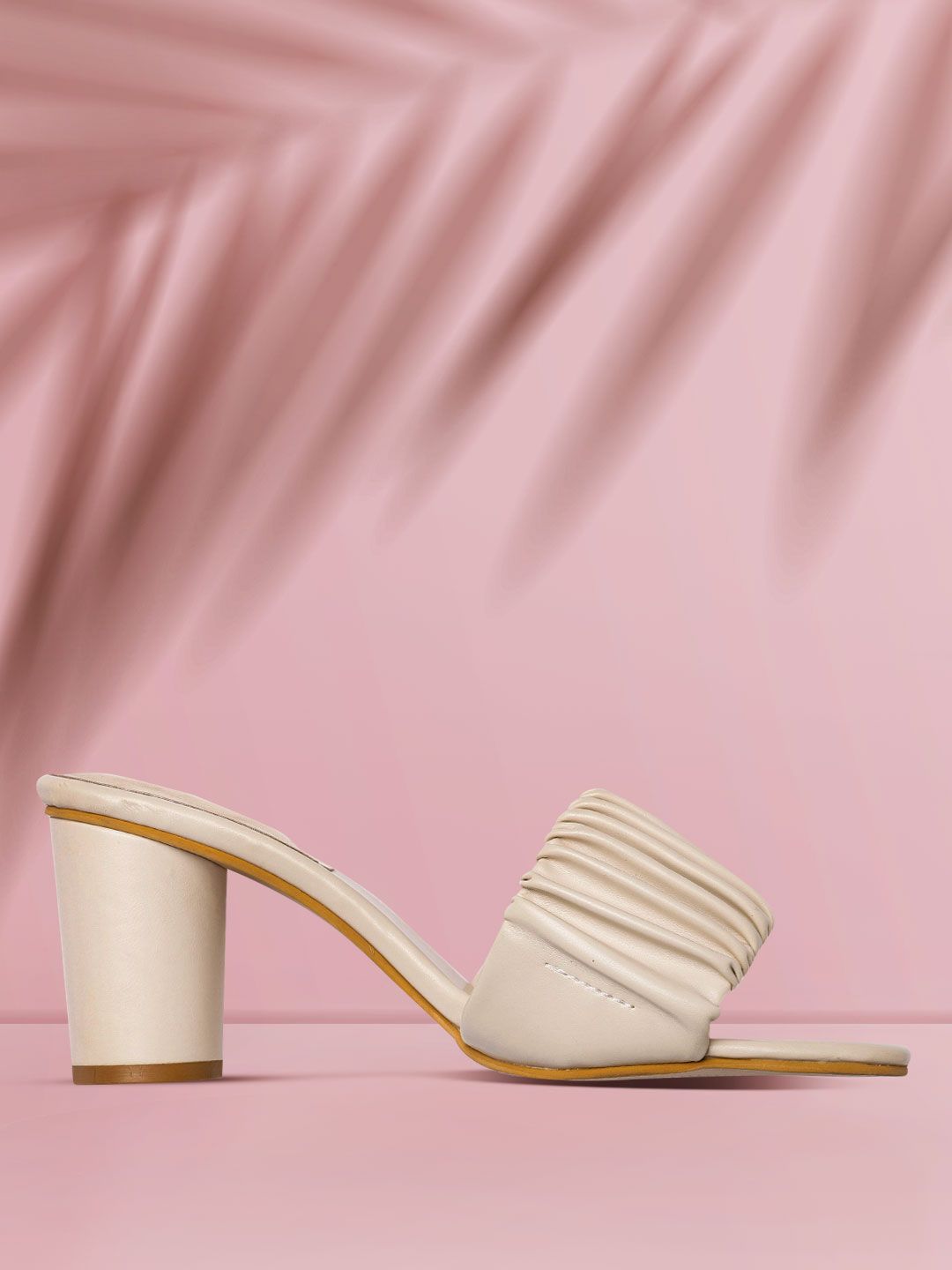 CORSICA Cream-Coloured Open Toe Heels Price in India