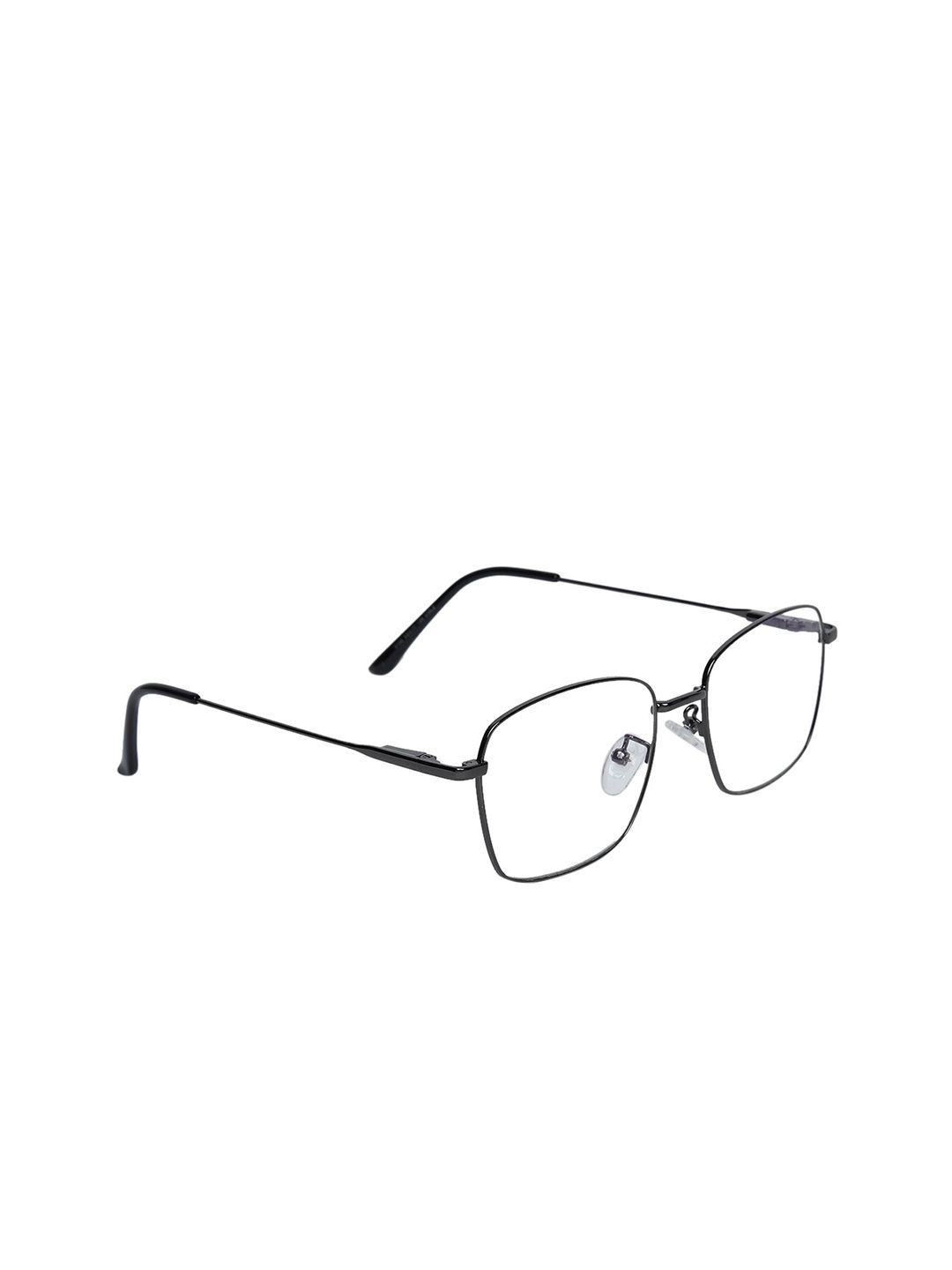 Peter Jones Eyewear Unisex Black Full Rim Square Blue Light Blocking Computer Glasses Price in India