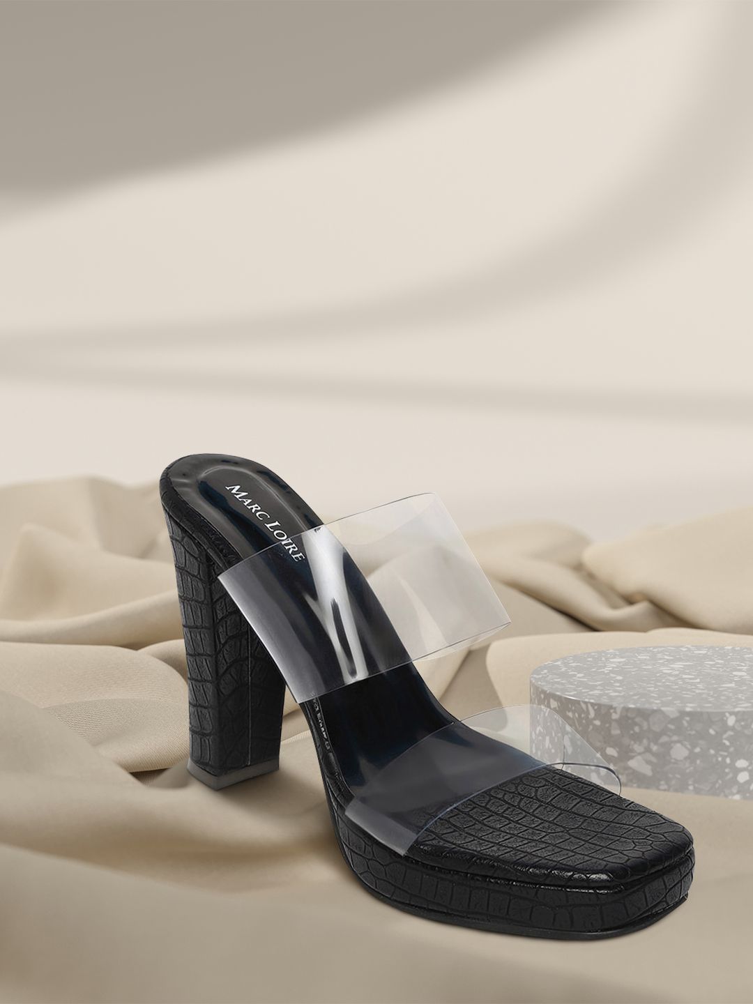 Marc Loire Transparent PU Platform Sandals Price in India