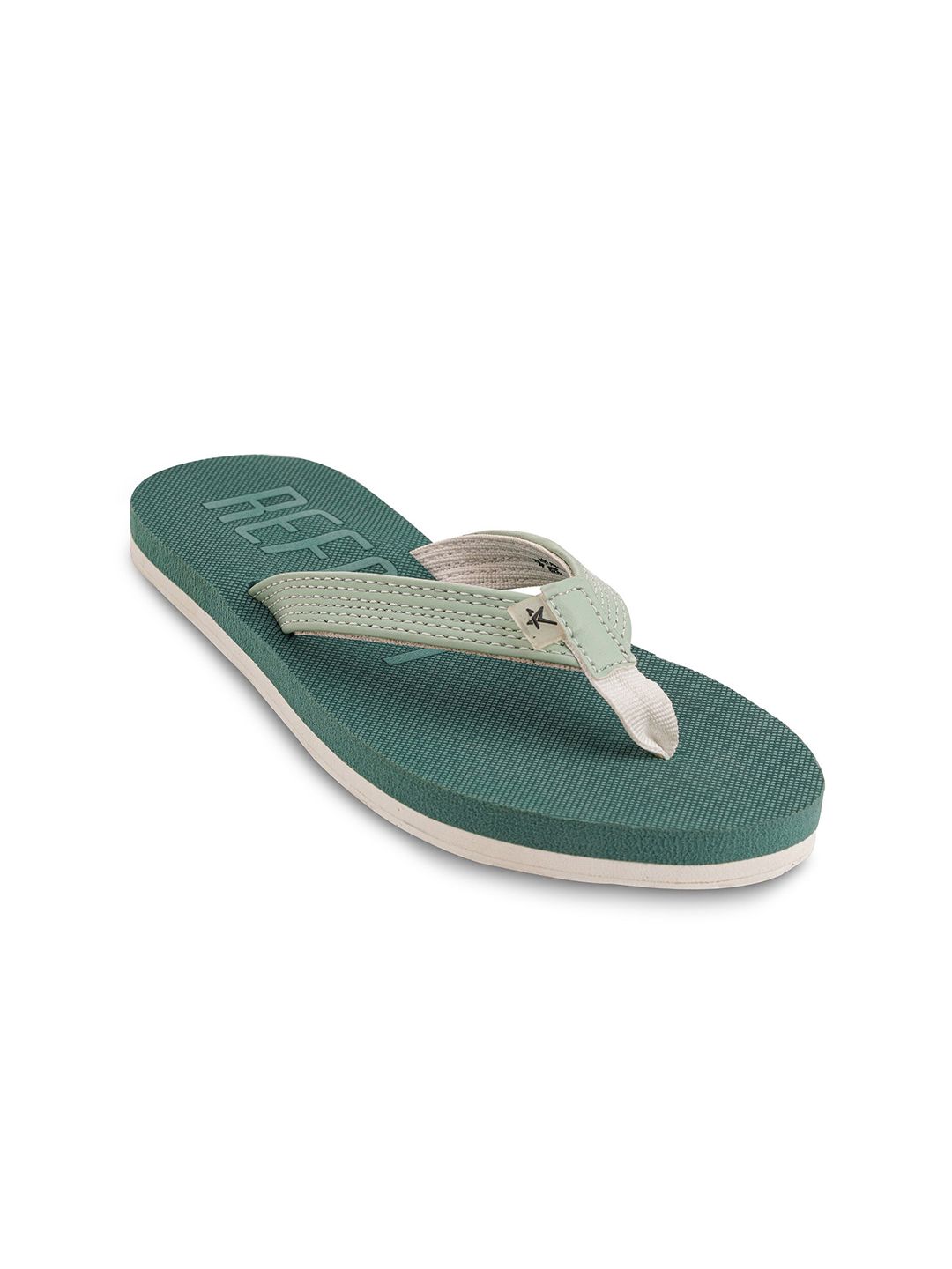 REFOAM Women Green Rubber Thong Flip-Flops Price in India