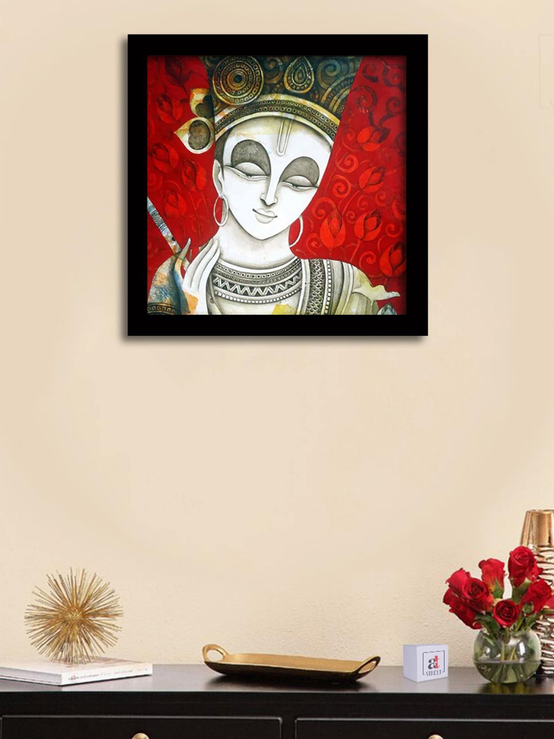 Art Street Black & Red Framed Wall Art Price in India