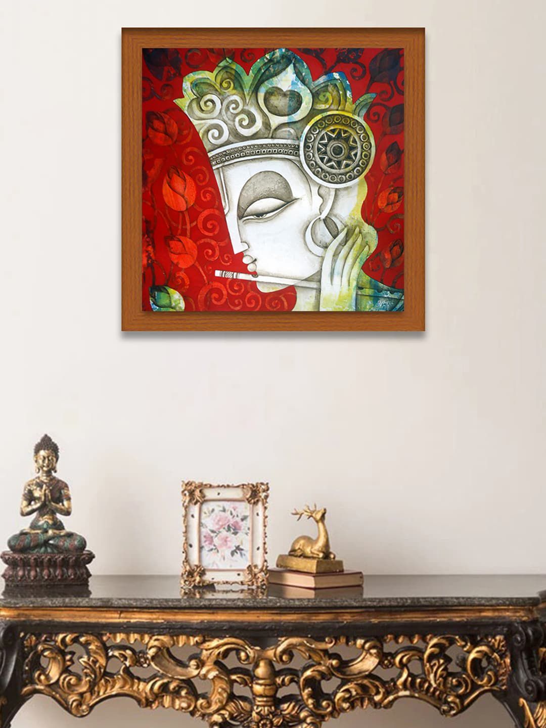 Art Street Brown & White Religious Theme Framed Wall Art Price in India