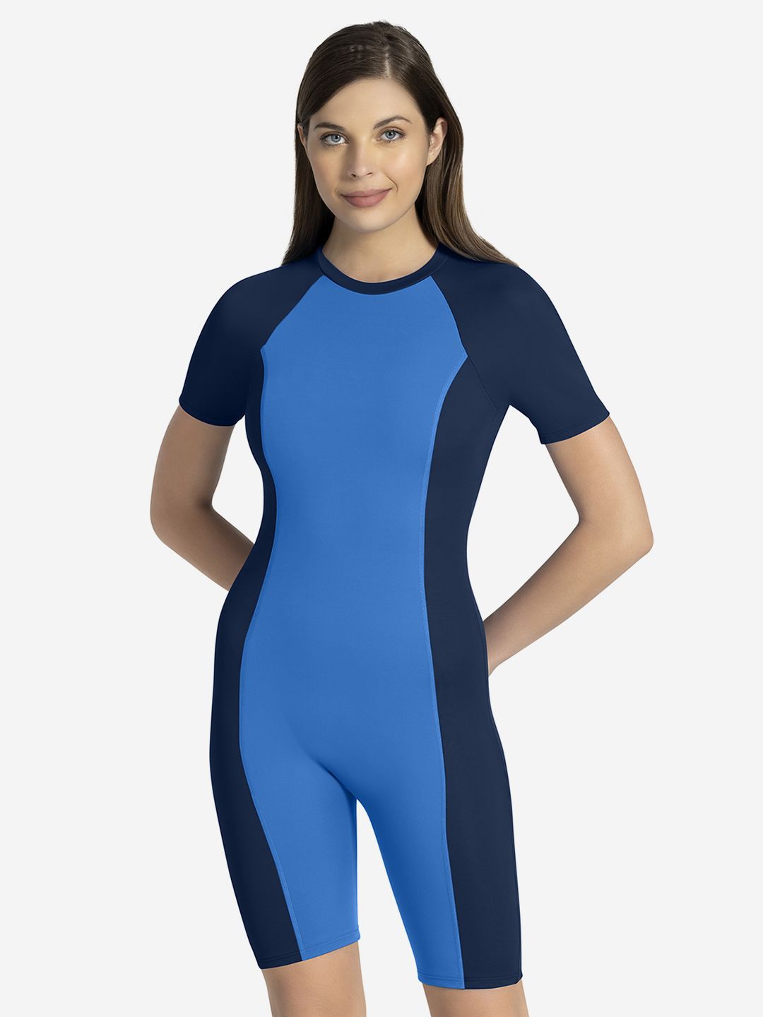 Amante Women Blue Solid Padded Legsuit Price in India