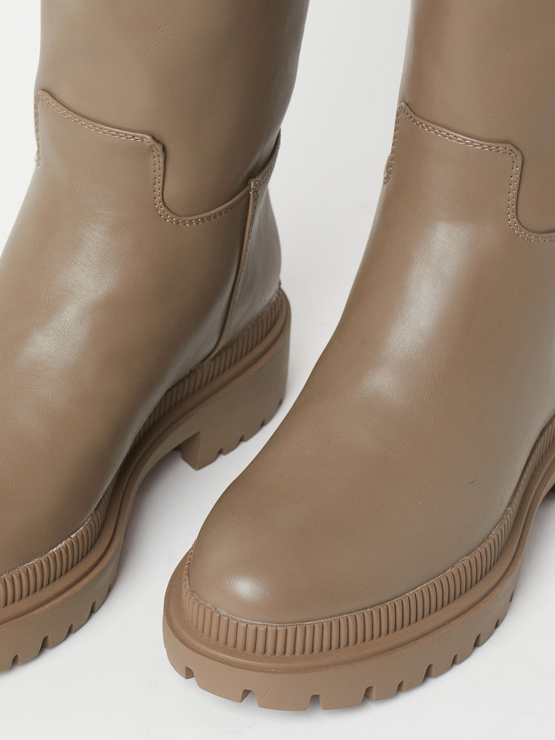 H&M Womens Beige Knee-High Boots Price in India