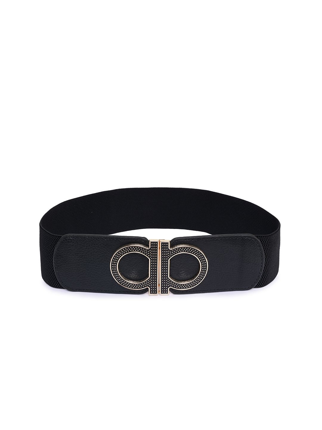 BuckleUp Women Black Solid Stretchable Belt Price in India
