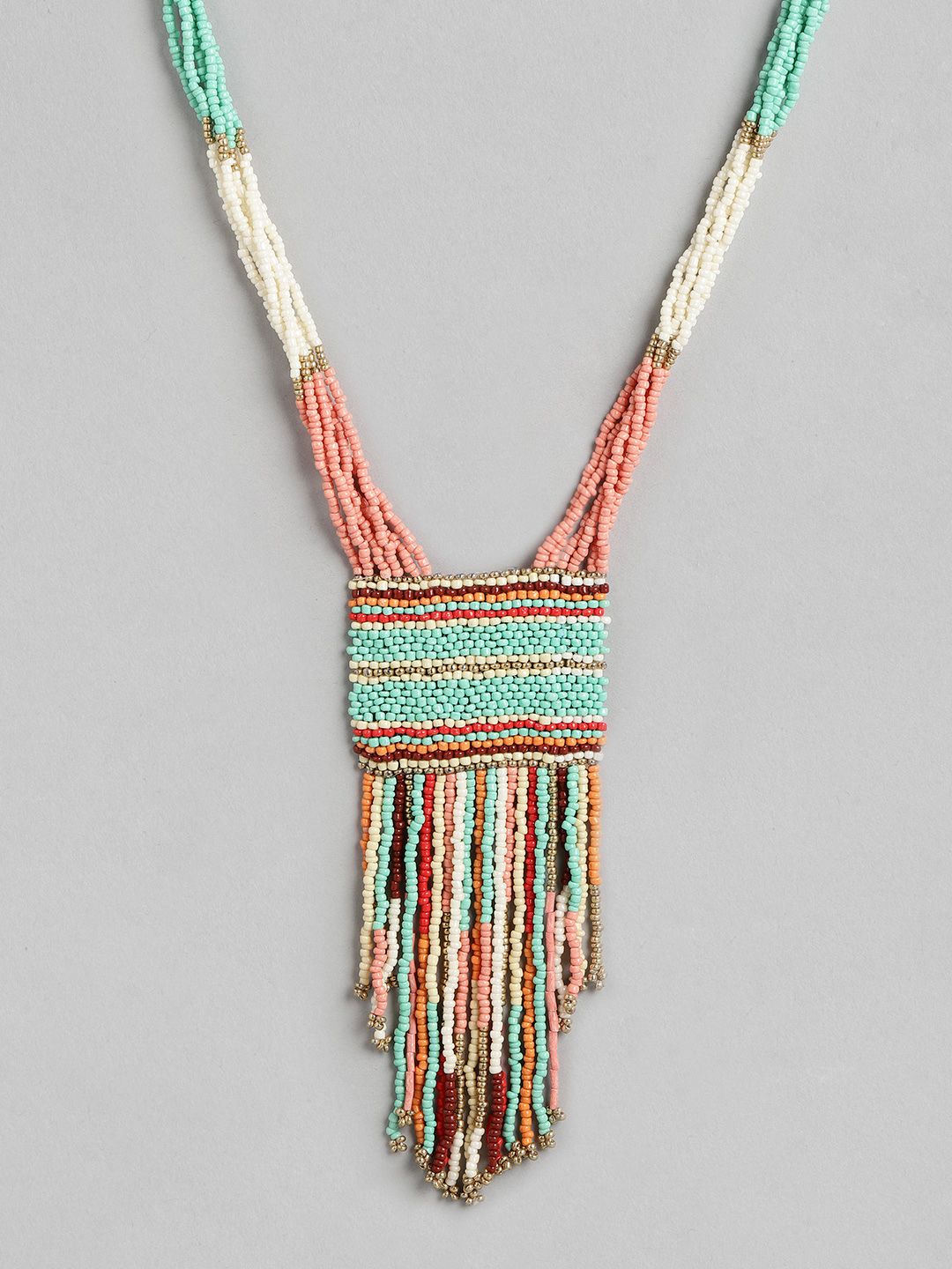 RICHEERA Multicoloured Beaded Necklace Price in India