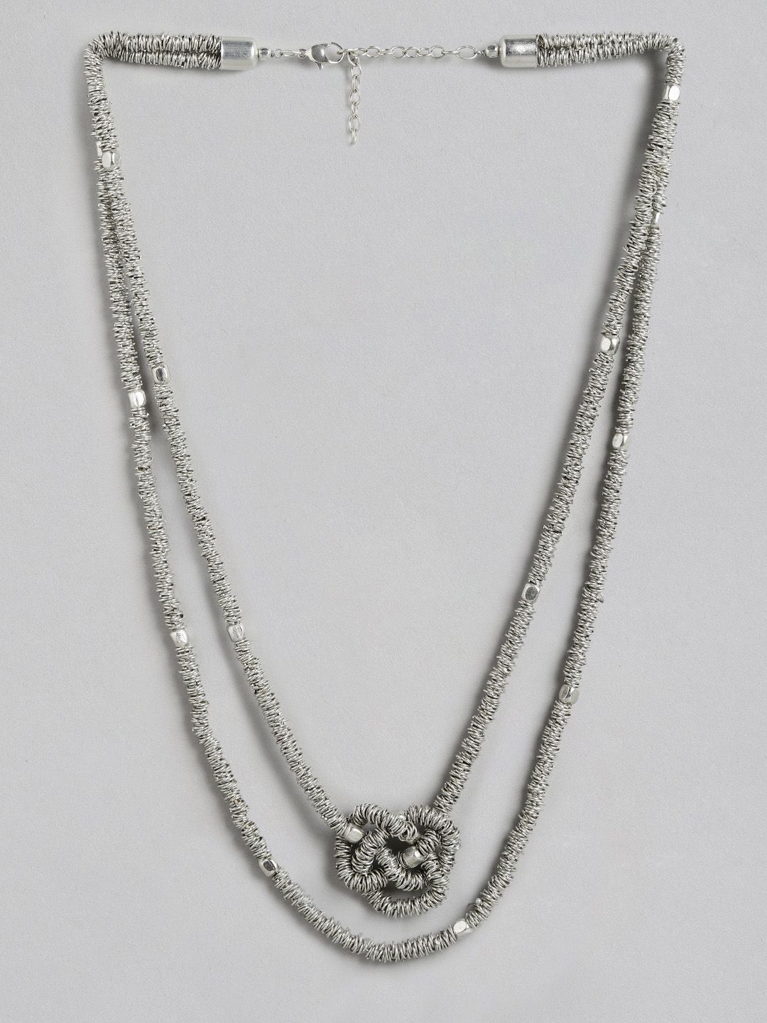 RICHEERA Silver-Toned Silver-Plated Necklace Price in India