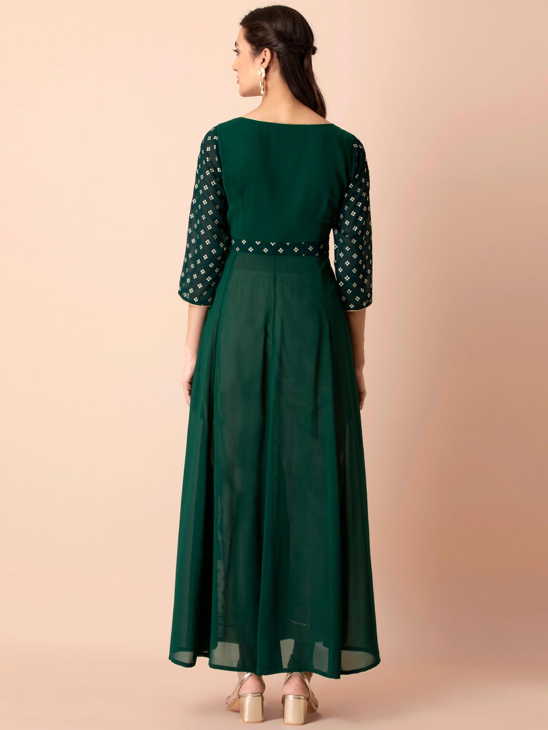 green nylon pinafore dress Green Cord Leone Pinafore Mini Dress main image 1