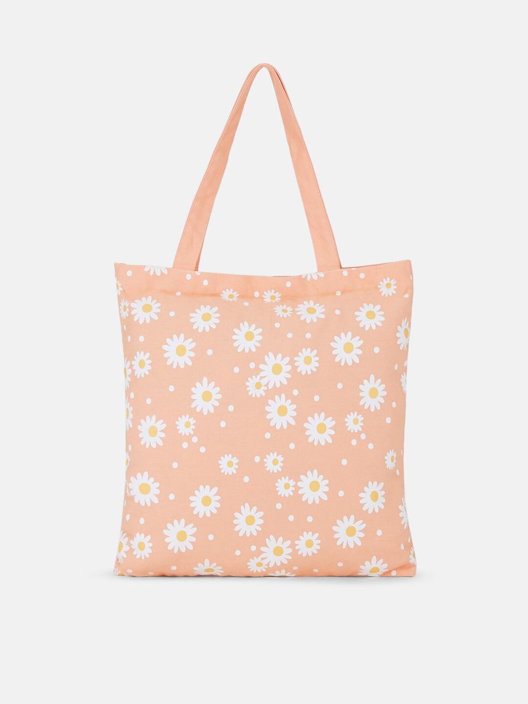 Forever Glam by Pantaloons Peach-Coloured Floral Printed Shopper Tote Bag Price in India
