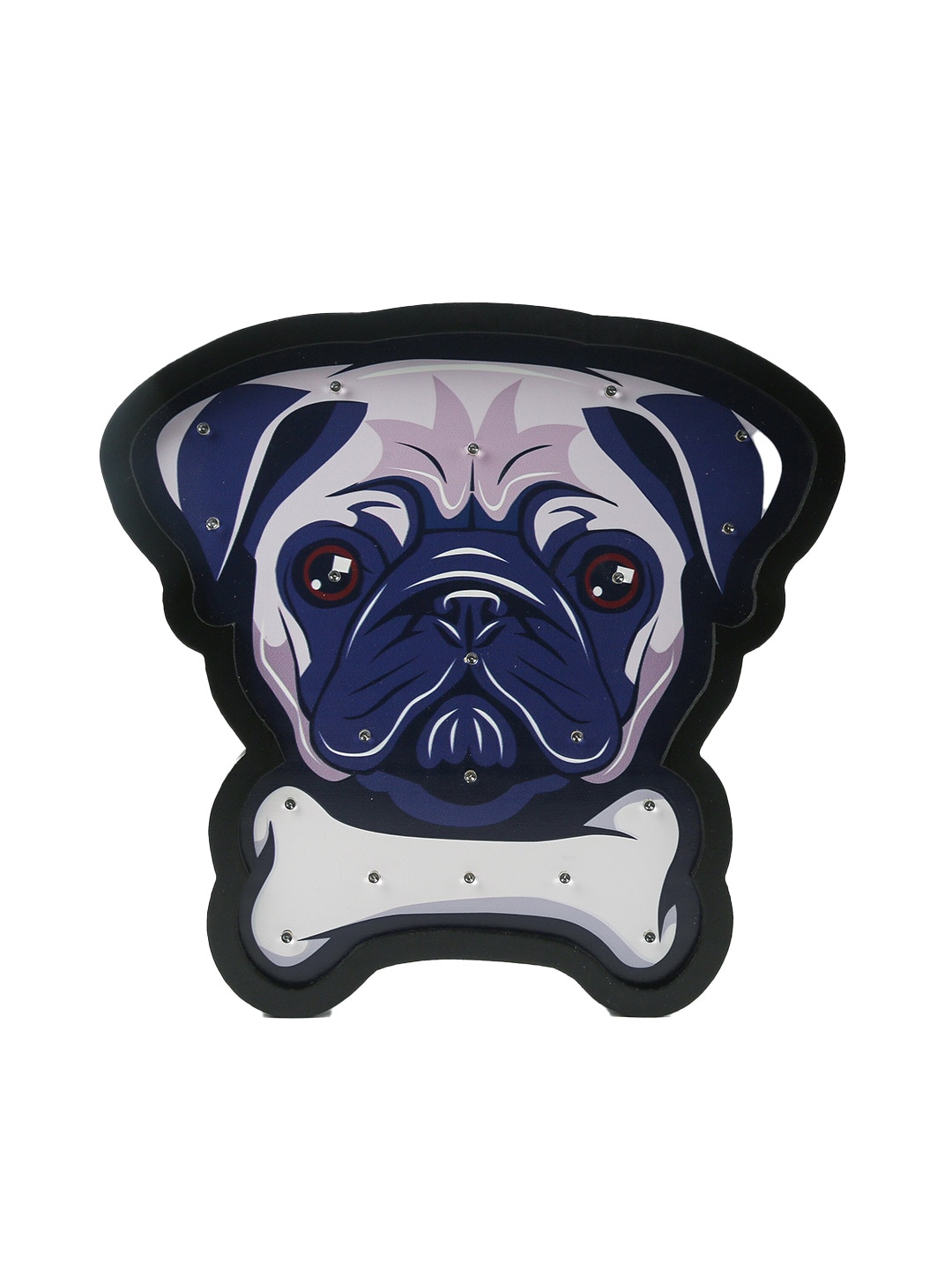 Bigsmall Multicolored Pug Wooden LED Lamp Price in India
