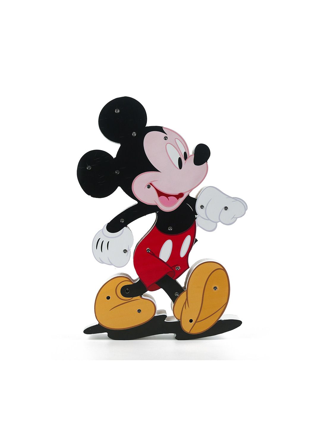 Bigsmall Red & Black Mickey Mouse Wooden LED Lamp Price in India