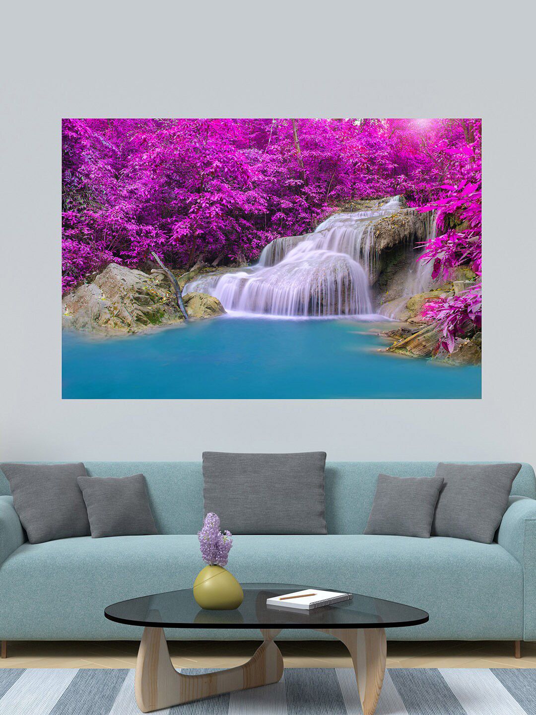 WENS Multicoloured Peaceful Nature Printed Vinyl Wall Sticker Price in India