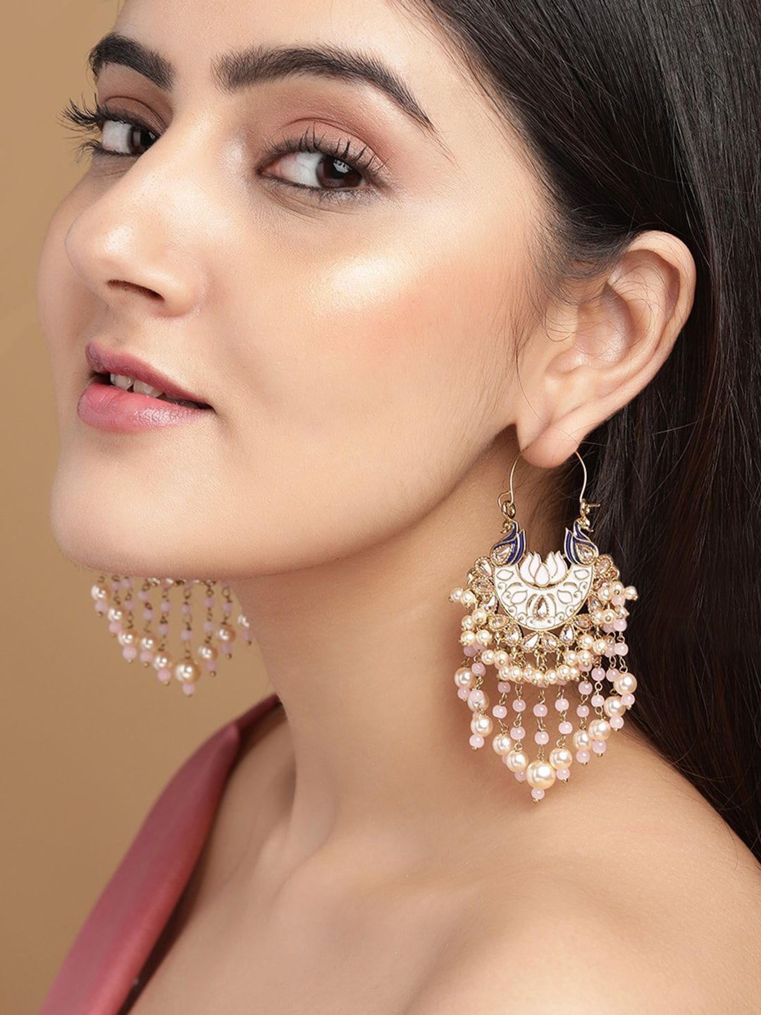 Rubans Gold-Toned Classic Drop Earrings Price in India