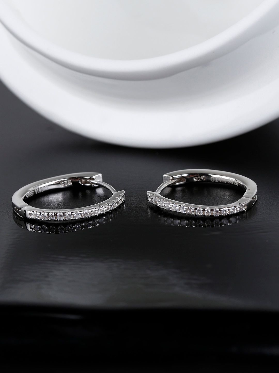 GIVA 925 Sterling Silver Contemporary Studs Earrings Price in India