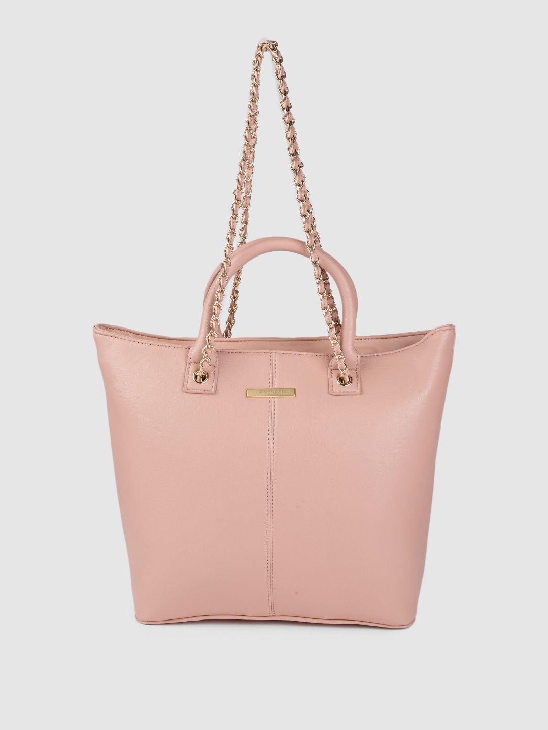 Caprese Pink Solid Handheld Bag Price in India