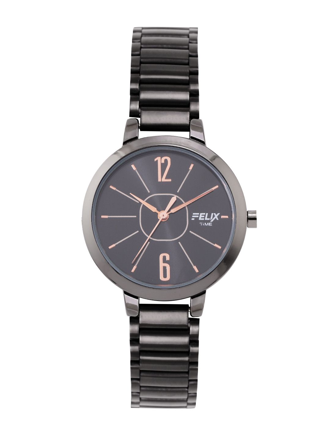 FELIX Women Black Dial & Black Bracelet Style Straps Analogue Watch Price in India