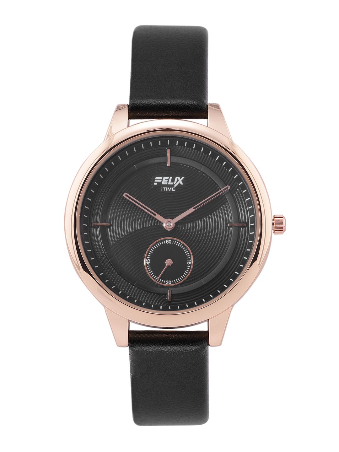 FELIX Women Black Leather Straps Analogue Watch F90160LCBK Price in India