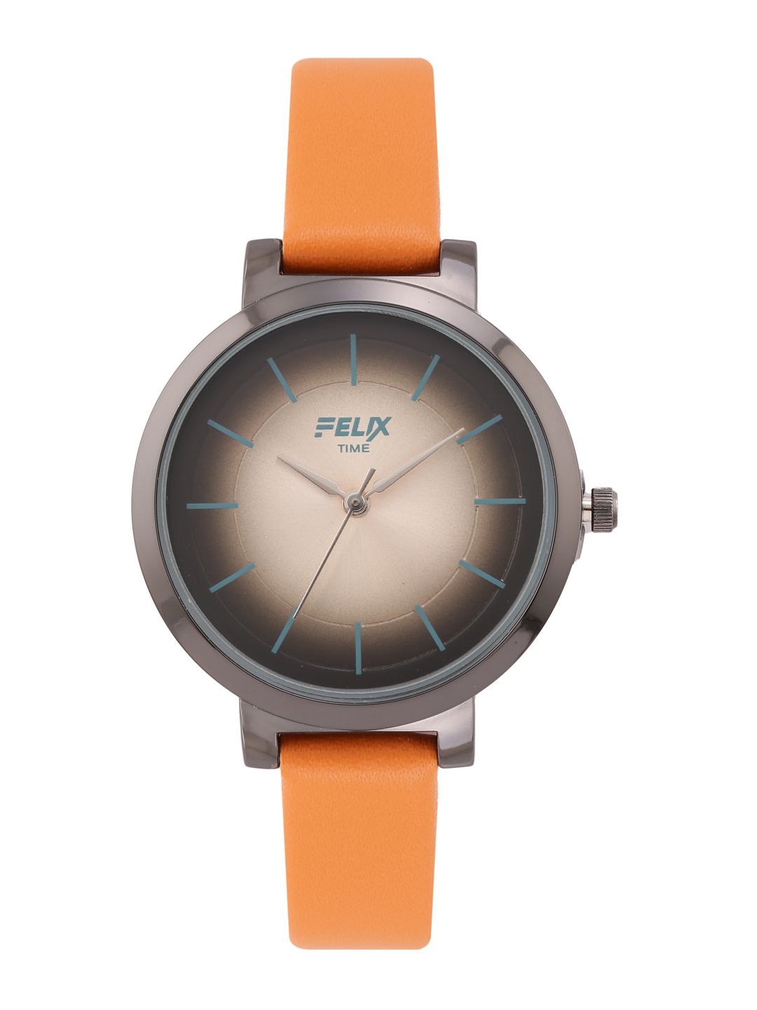 FELIX Women Beige & Orange Leather Analogue Watch F90130LBRB Price in India