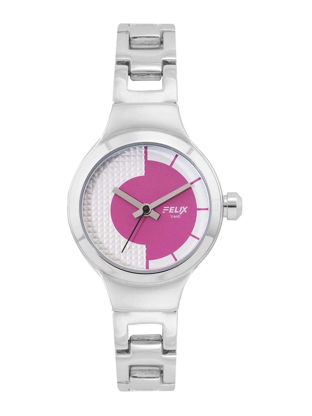 FELIX Women Multicoloured Dial & Silver-Toned Bracelet Style Analogue Watch F90226LPI Price in India