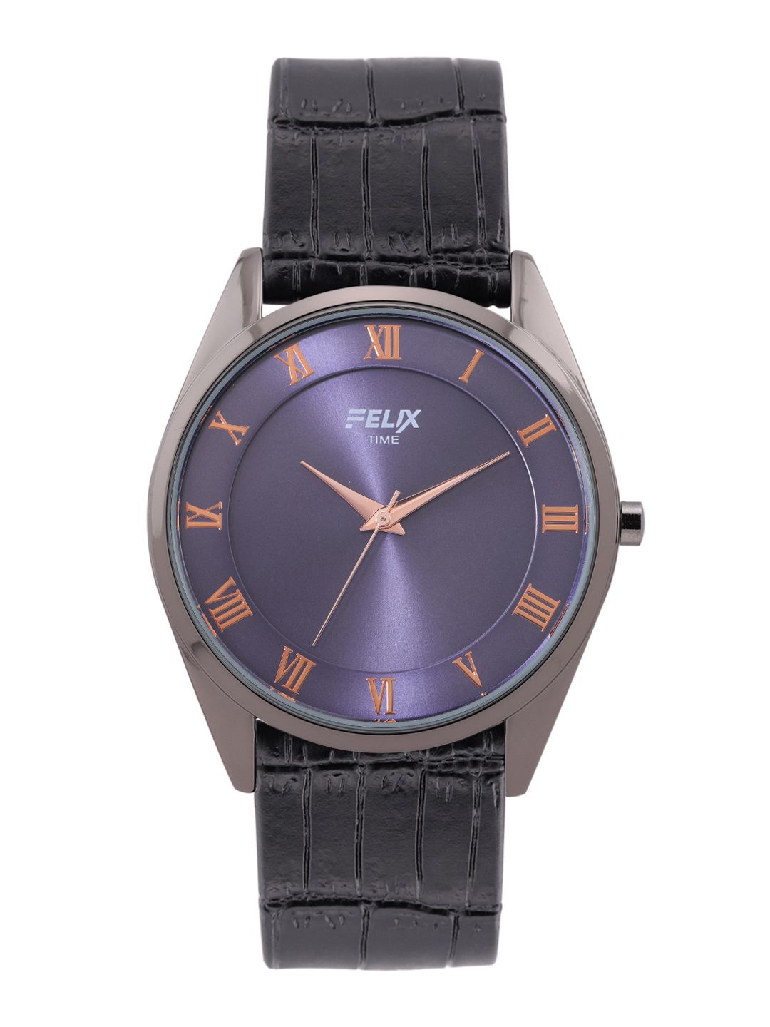 Buy FELIX Men Blue & Black Leather Straps Analogue Watch F90216GBL