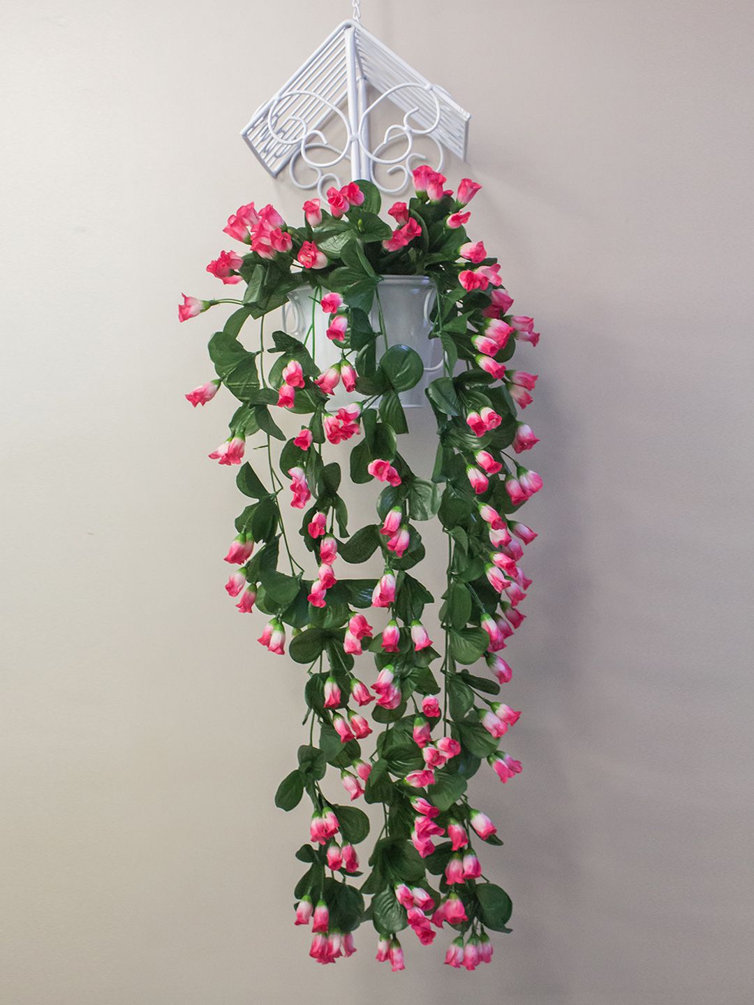 PolliNation Pink & Green Artificial Creeper For Wall Hanging Price in India