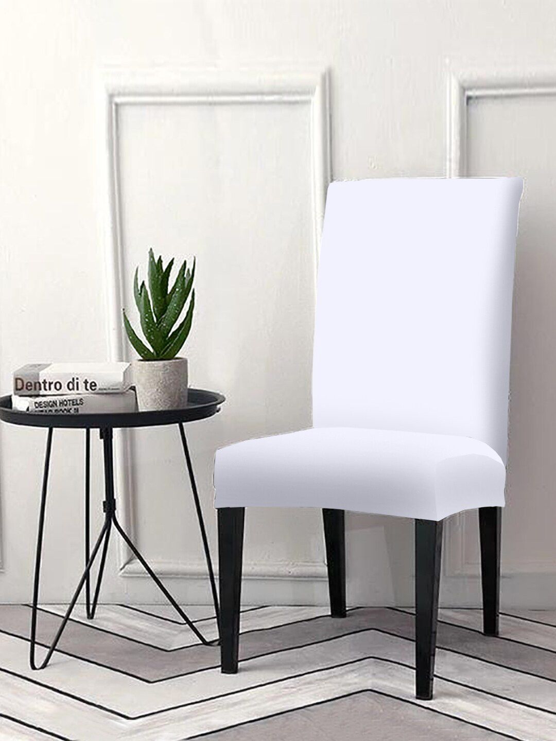 Cortina White Solid Chair Cover Price in India