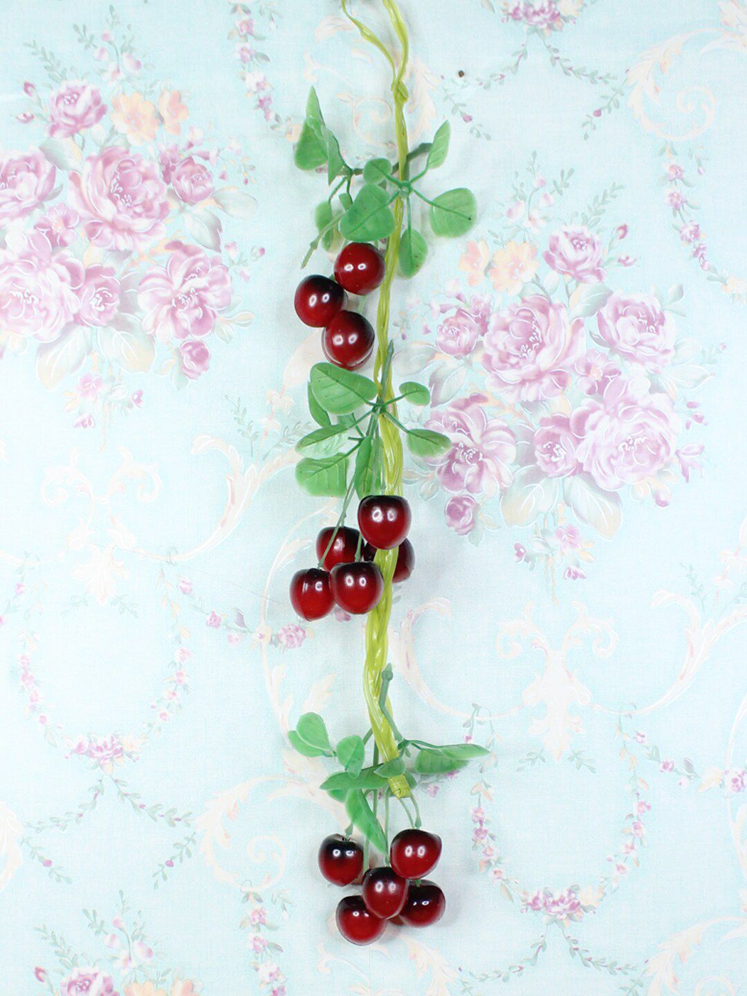Wonderland Red & Green Artificial Cherry Fruit String Price in India