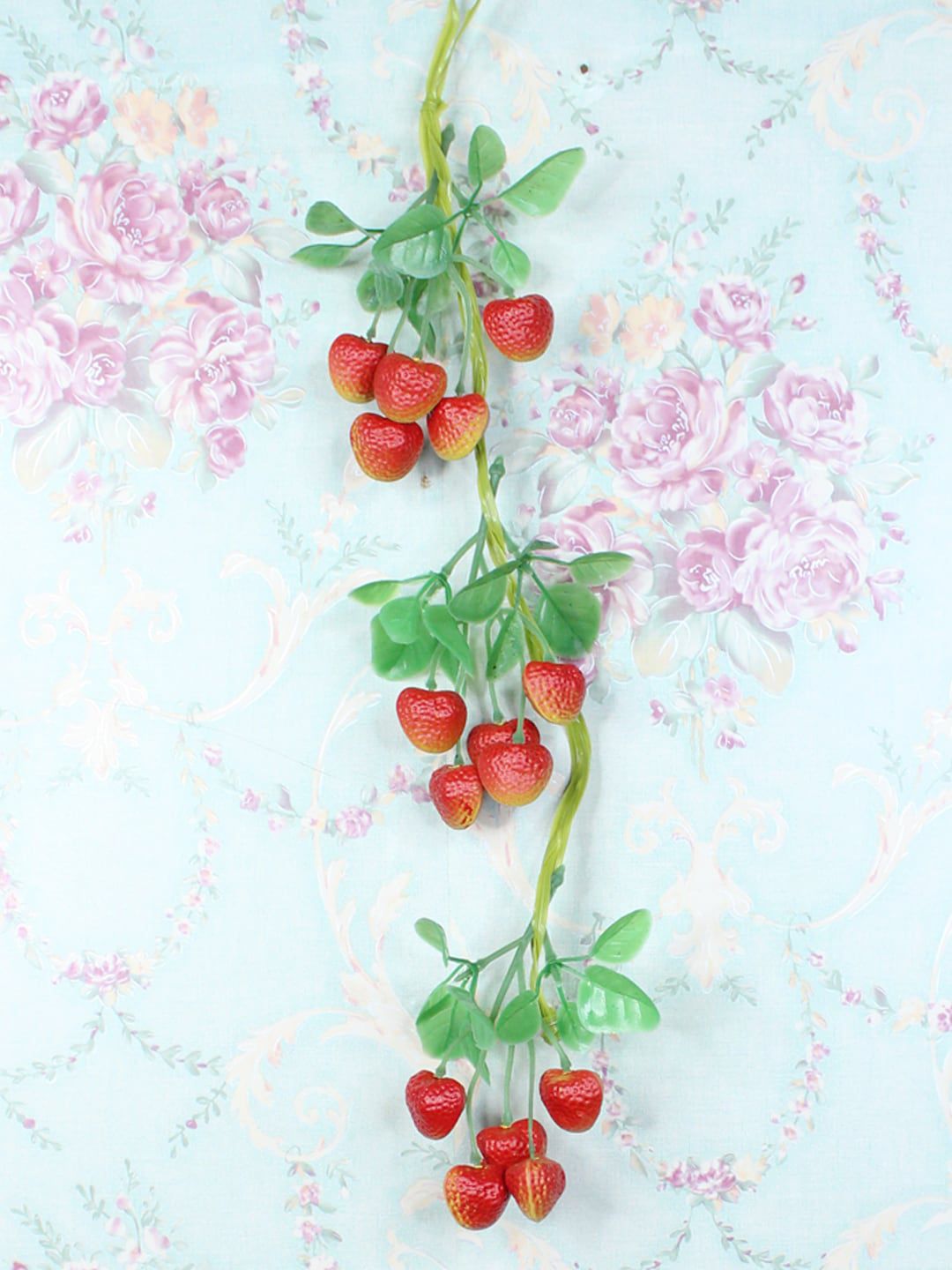 Wonderland Red & Green Artificial Strawberry Fruit String Price in India