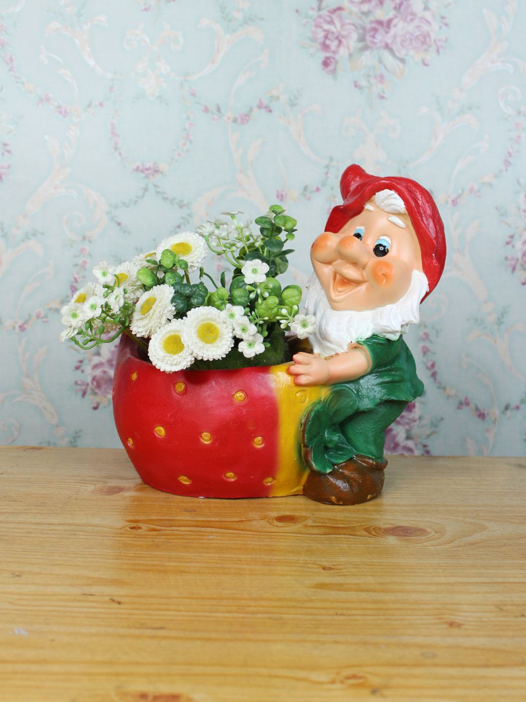 Wonderland Red Gnome with Strawberry Planter Price in India