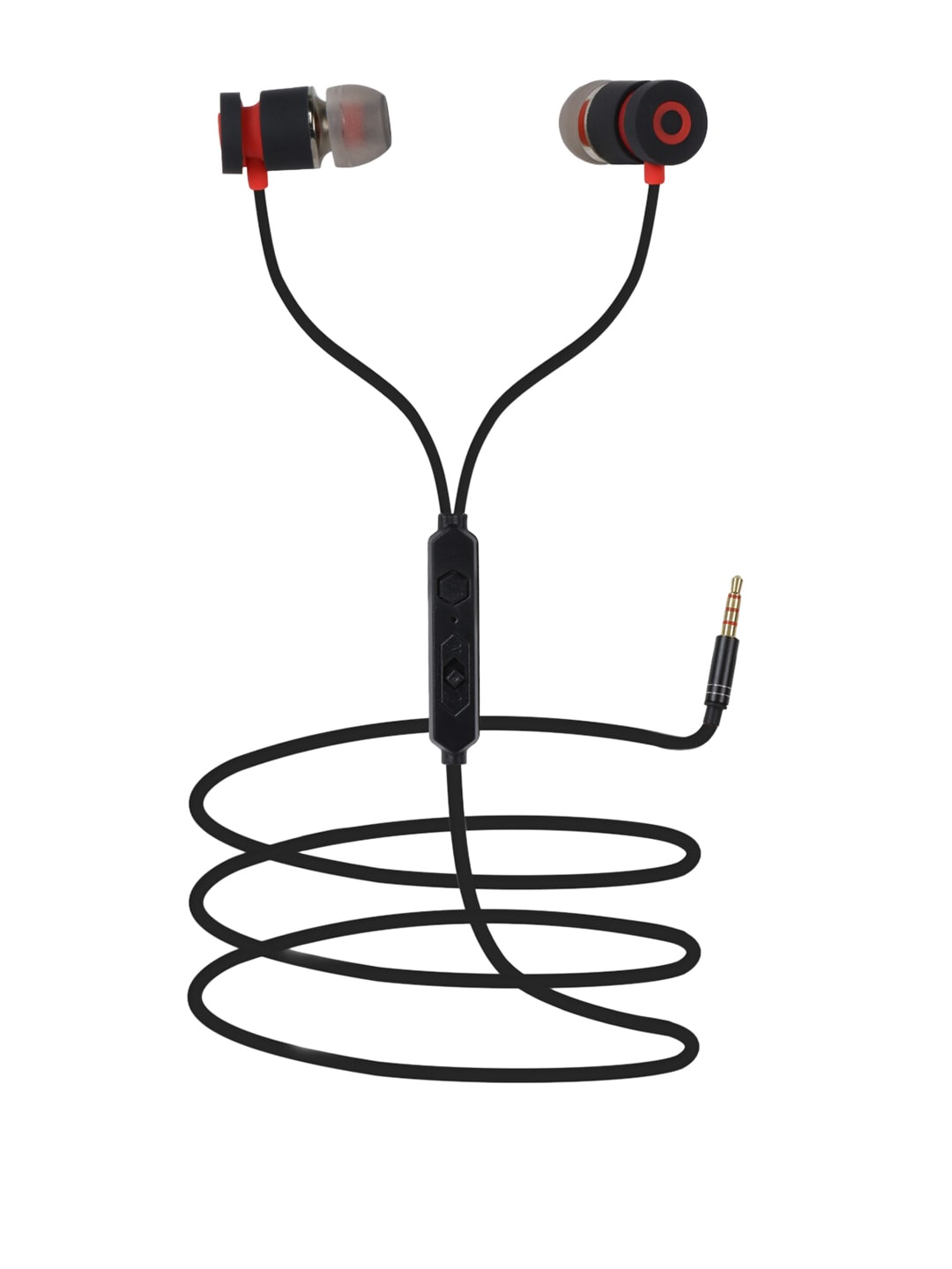 SwagMe Black & Red Solid Bassboss In-Ear Wired Earphones with Mic Price in India