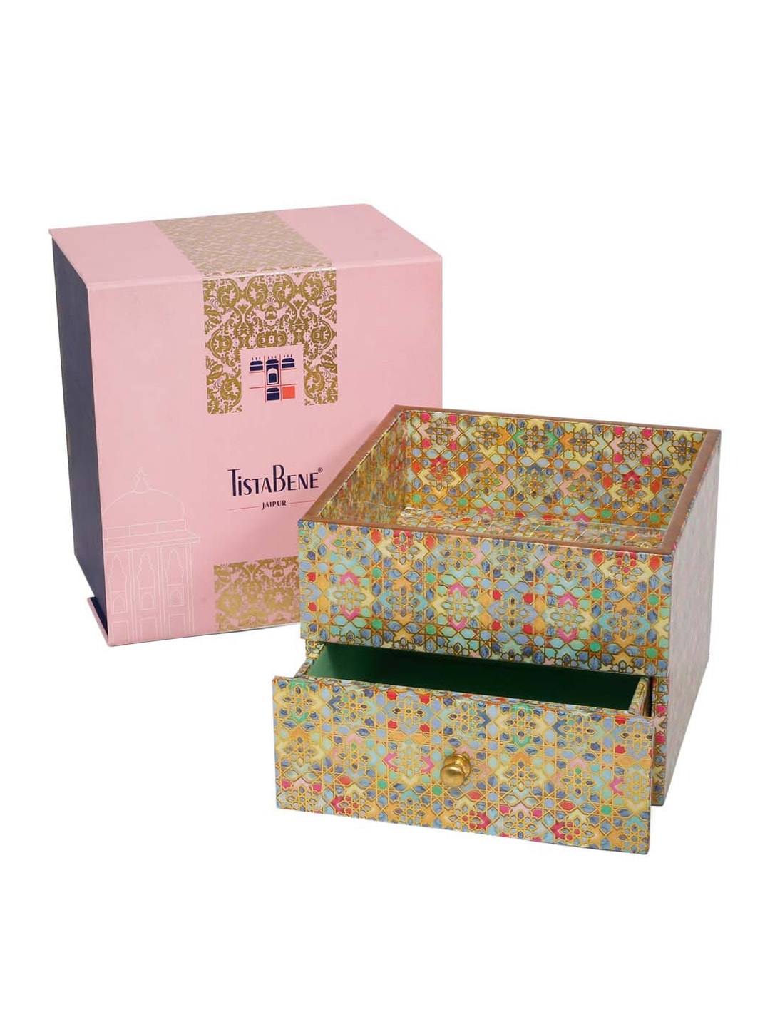 Tistabene Red & Blue Printed Multi Utility Drawer Box Price in India