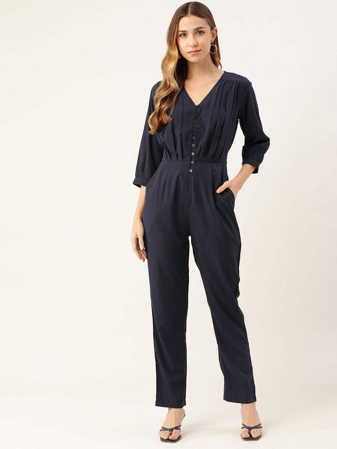 Magnetic Designs Blue Basic Jumpsuit Price in India