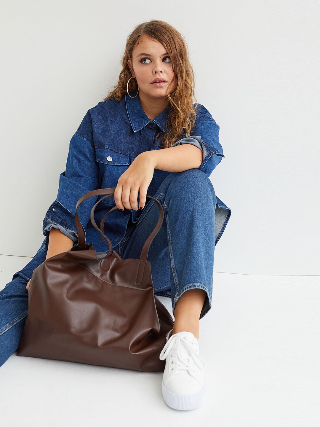 H&M Women Brown Shopper Shoulder Bag Price in India
