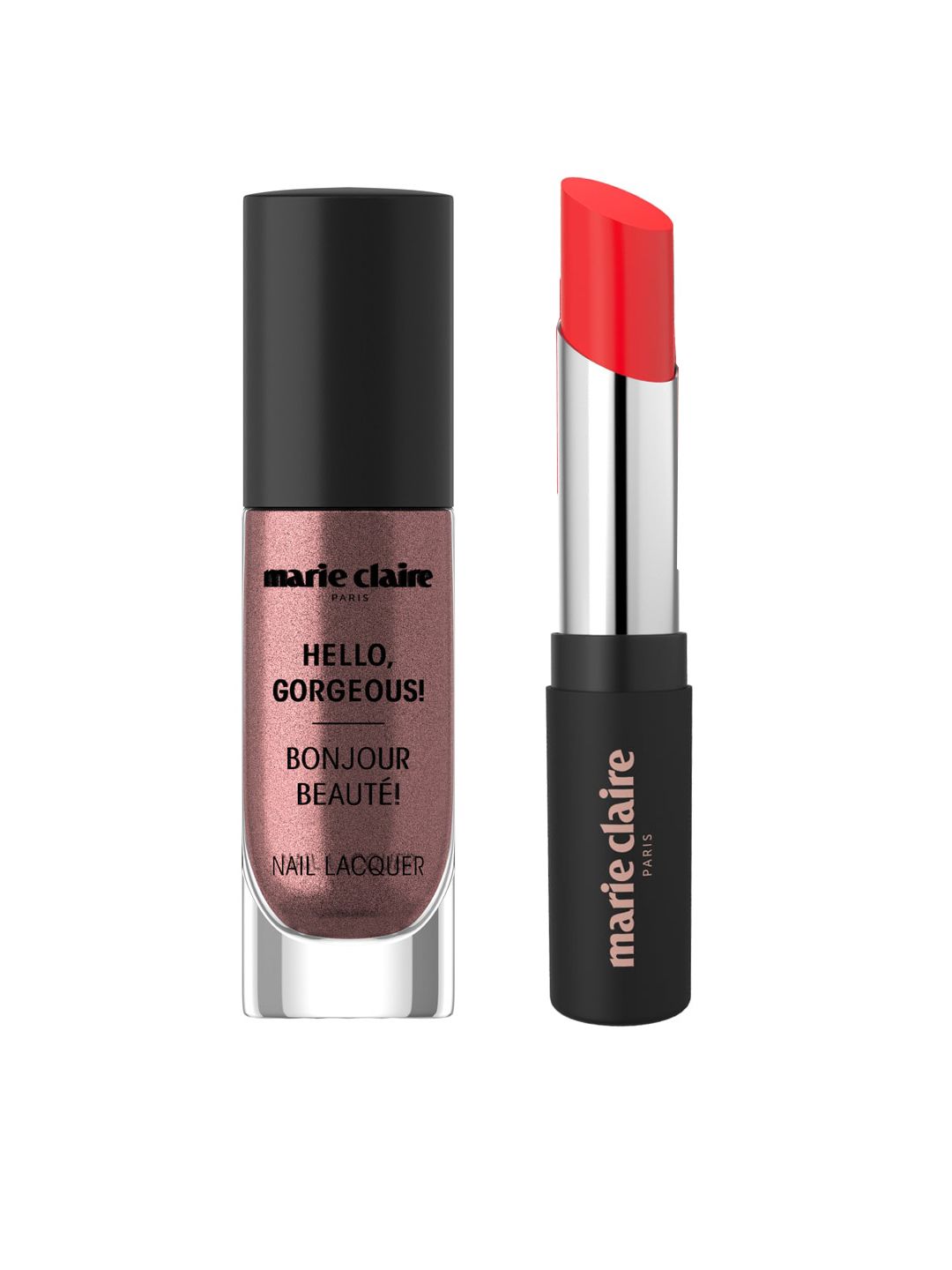 Marie Claire Set of My Match Lipstick & Nail Lacquer Price in India