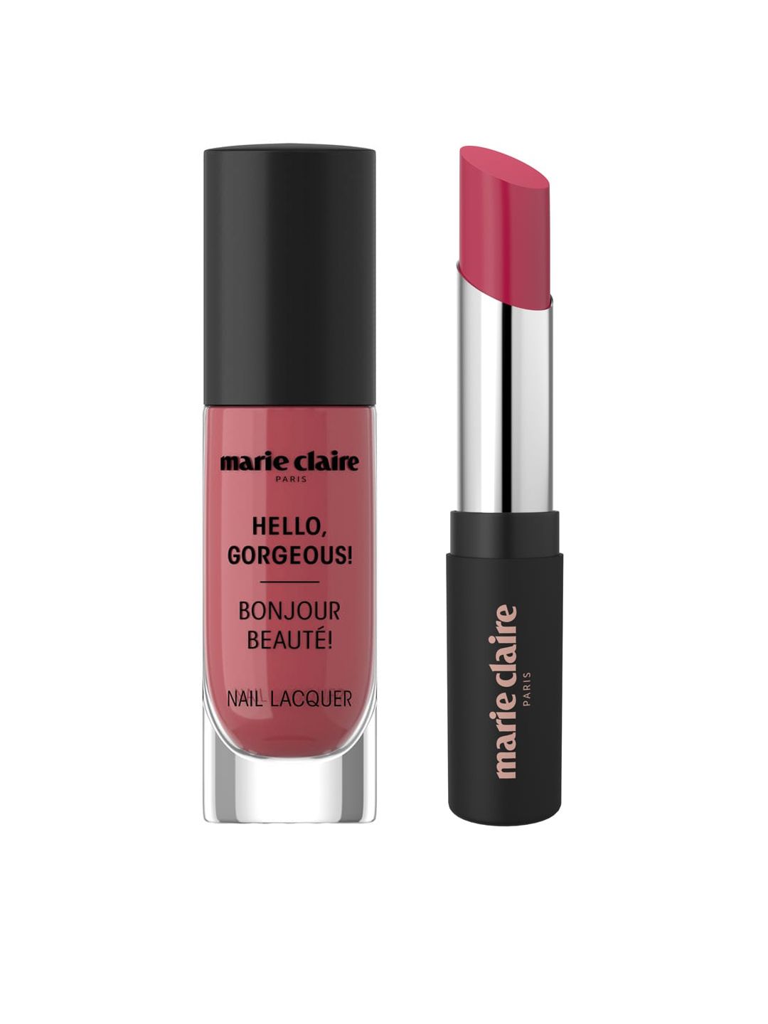 Marie Claire Set of My Match Lipstick & Nail Lacquer Price in India
