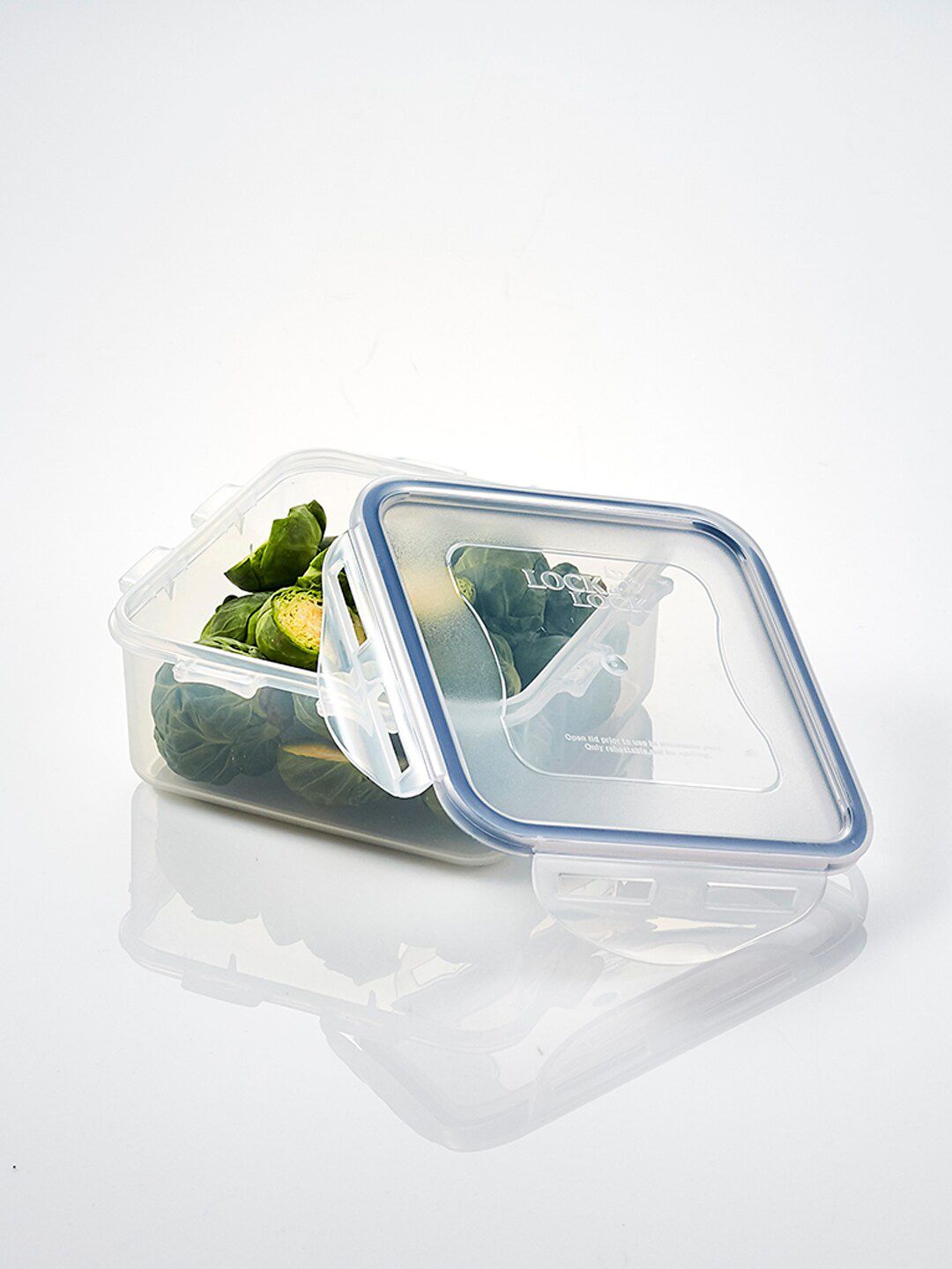 Lock & Lock Transparent & Blue Solid Airtight Storage Container With Lid Price in India