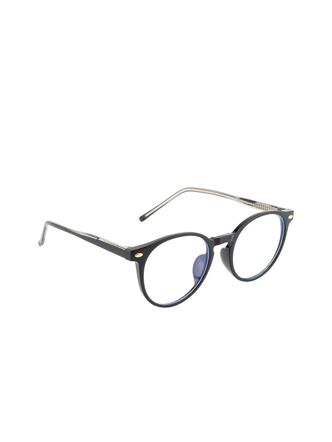 Ted Smith Unisex Black & Gold-Toned Full Rim Round Frames TSI8840_BLK Price in India