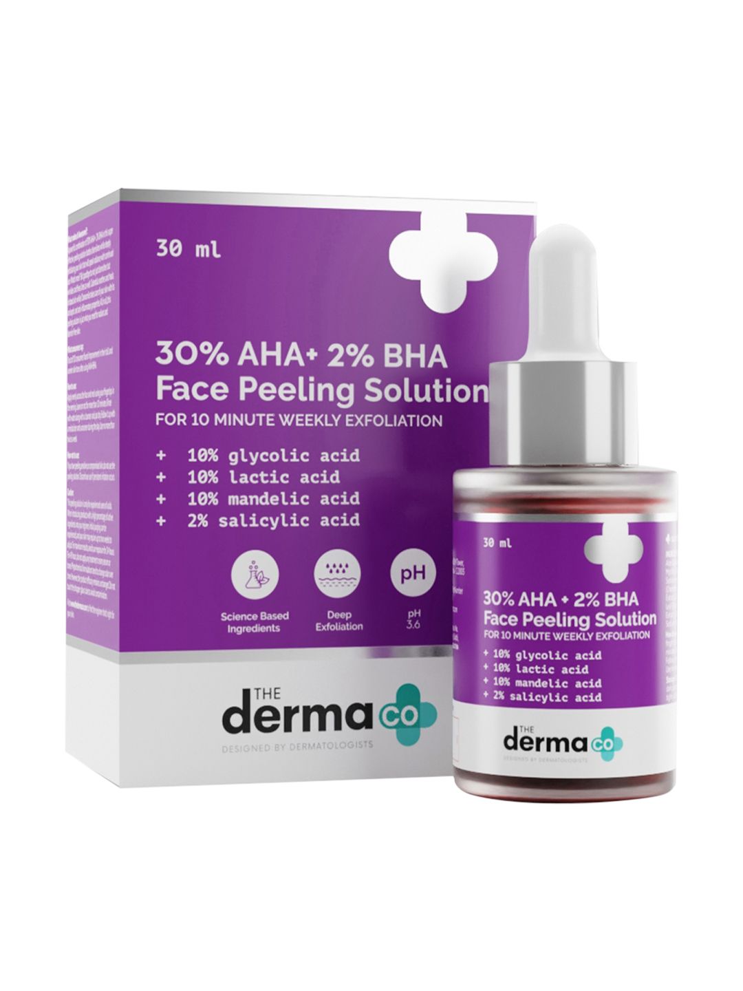 The Derma co. 30% AHA +2% BHA Peeling Solution with Lactic Acid - 30 ml