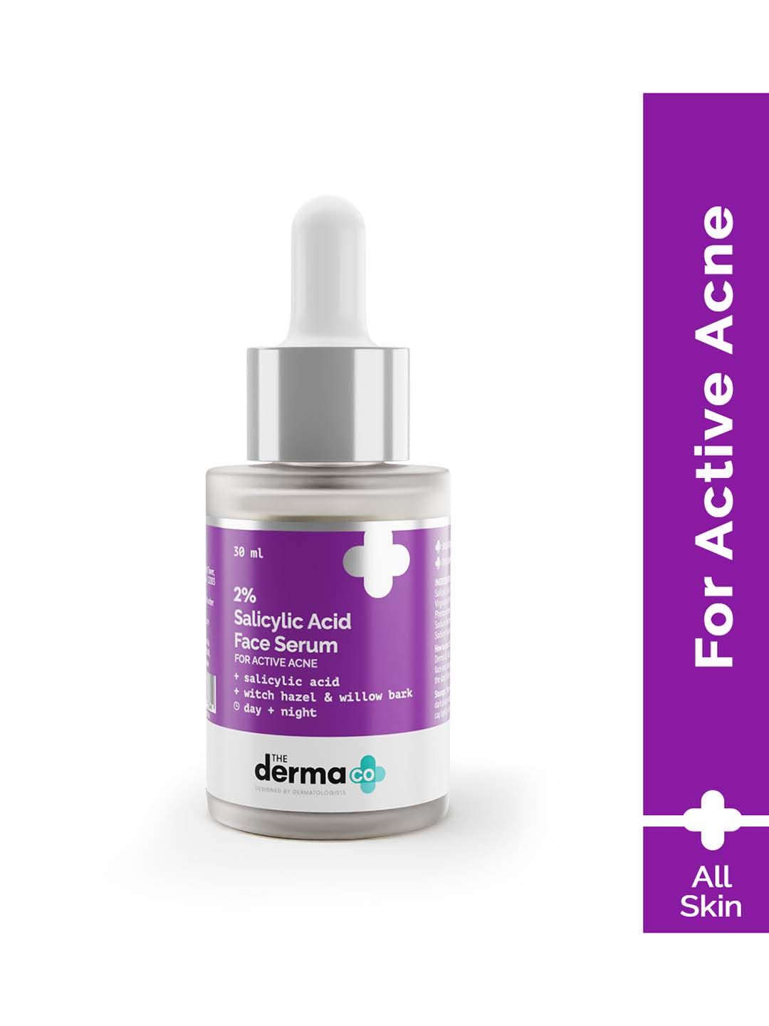 The Derma co. 2% Salicylic Acid Face Serum with Witch Hazel & Willow Bark For Acne - 30 ml